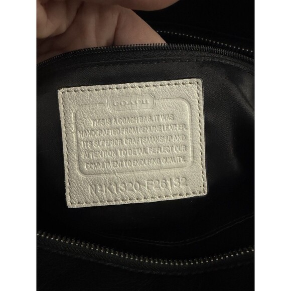 Coach Vintage Black Tote HandBag Black Leather Taylor Spectator F26132 purse - Picture 9 of 12